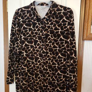 Animal Print Long Sleeve Shirt / Cover